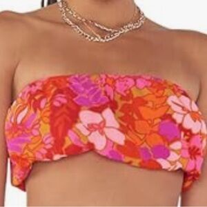 Show Me Your Mumu Floral Teeny Tube Top‎ Size XL